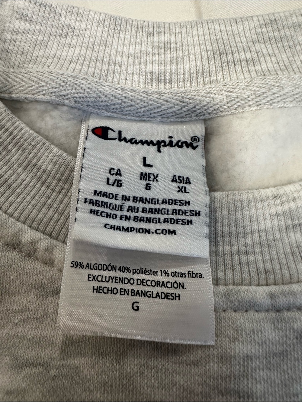 NWOT Champion UCONN Huskies SzL Embroidered logo Spellout Basketball sweatshirt. - Picture 12 of 13